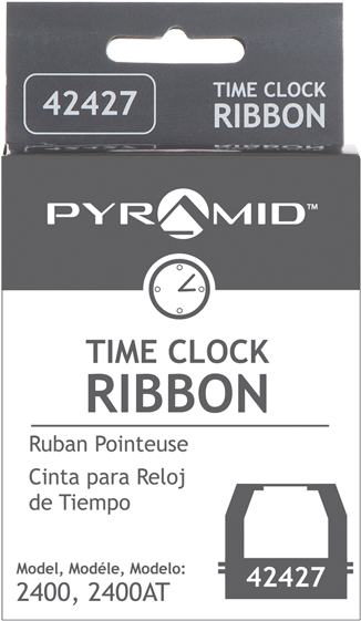 Pyramid 2400 Time Clock Ribbon Black Replaces 42427 (600x600), Png Download