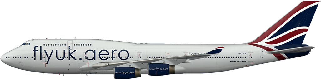 Boeing 747-400 (1100x280), Png Download