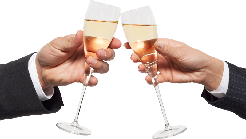 Hands And Glasses (800x455), Png Download