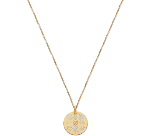 Gucci Yellow Gold Icon Blooms Necklace (700x700), Png Download