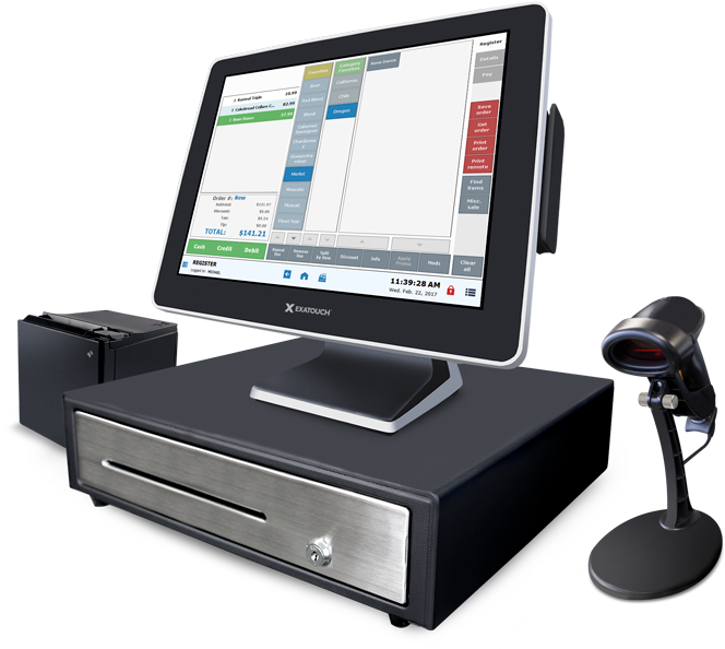 Exatouch Pos Register Liquor (747x643), Png Download