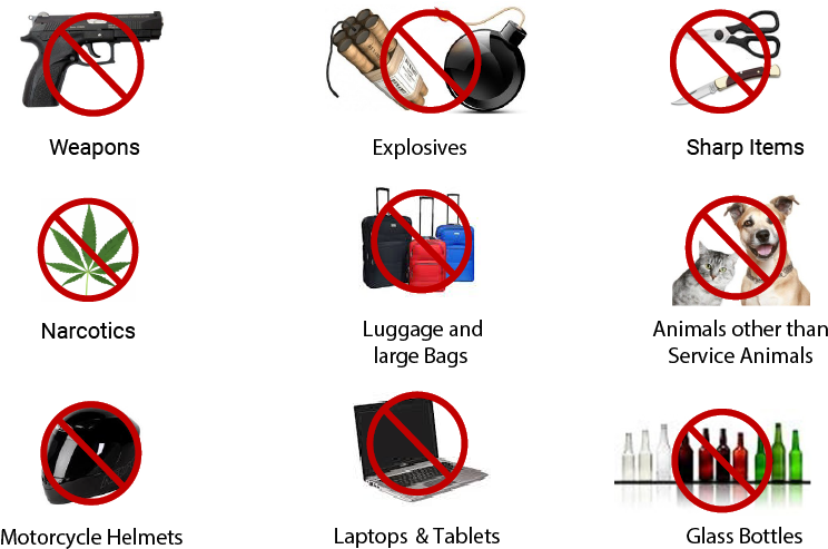 Prohibited Items (751x493), Png Download