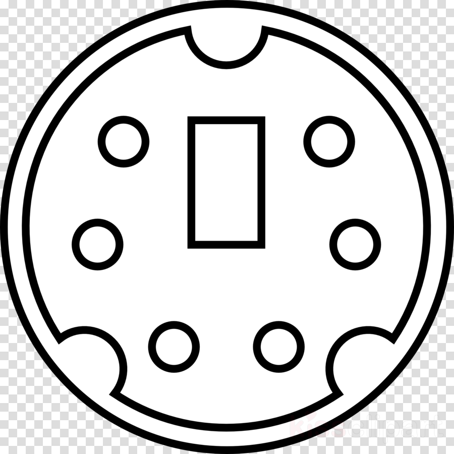 Mini Din 6 Pinout Clipart Mini-din Connector Pinout (900x900), Png Download
