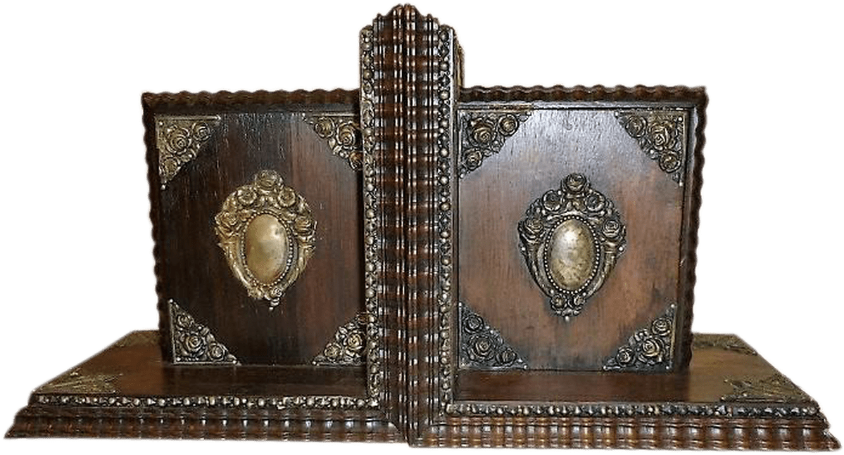 Vintage Ornate Wood Bookends From Brazil Brazil, Woods (1200x715), Png Download