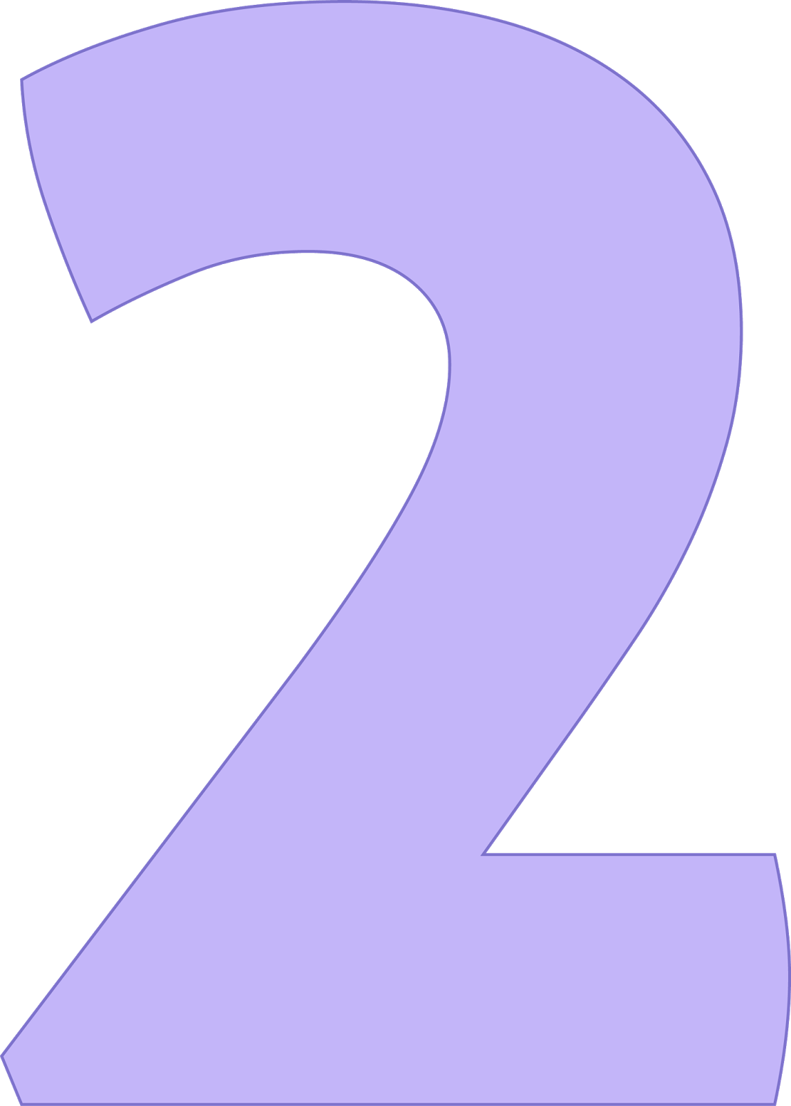 Number 2 Png (1145x1600), Png Download