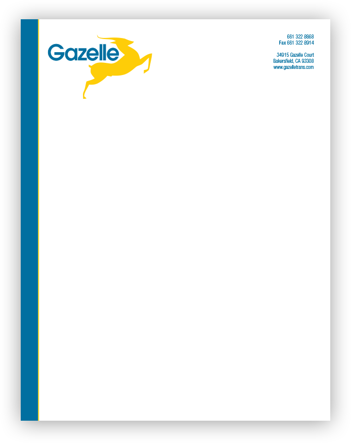 Gazelle-letterhead (694x874), Png Download