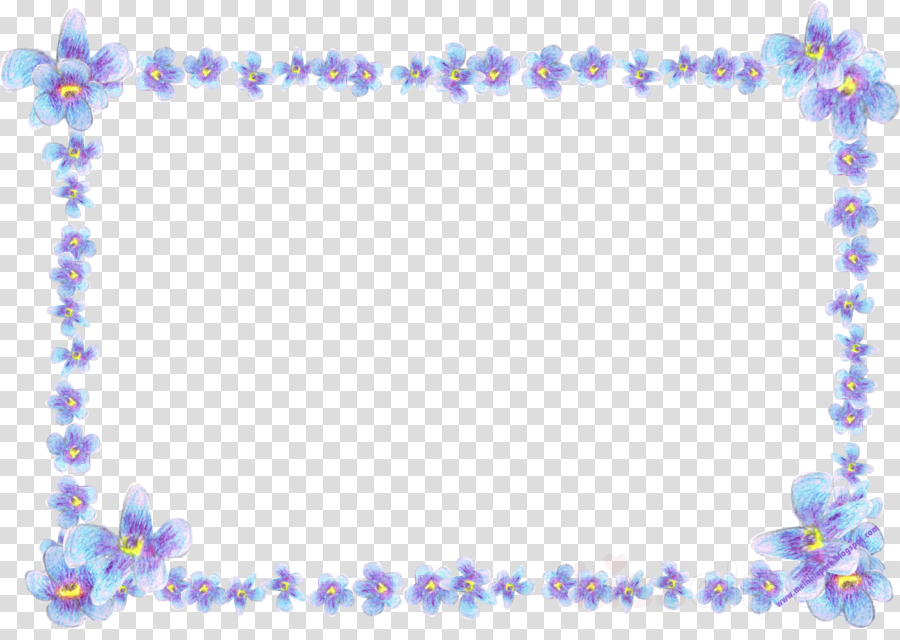 Rectangle Flower Frame Png Clipart Borders And Frames (900x640), Png Download