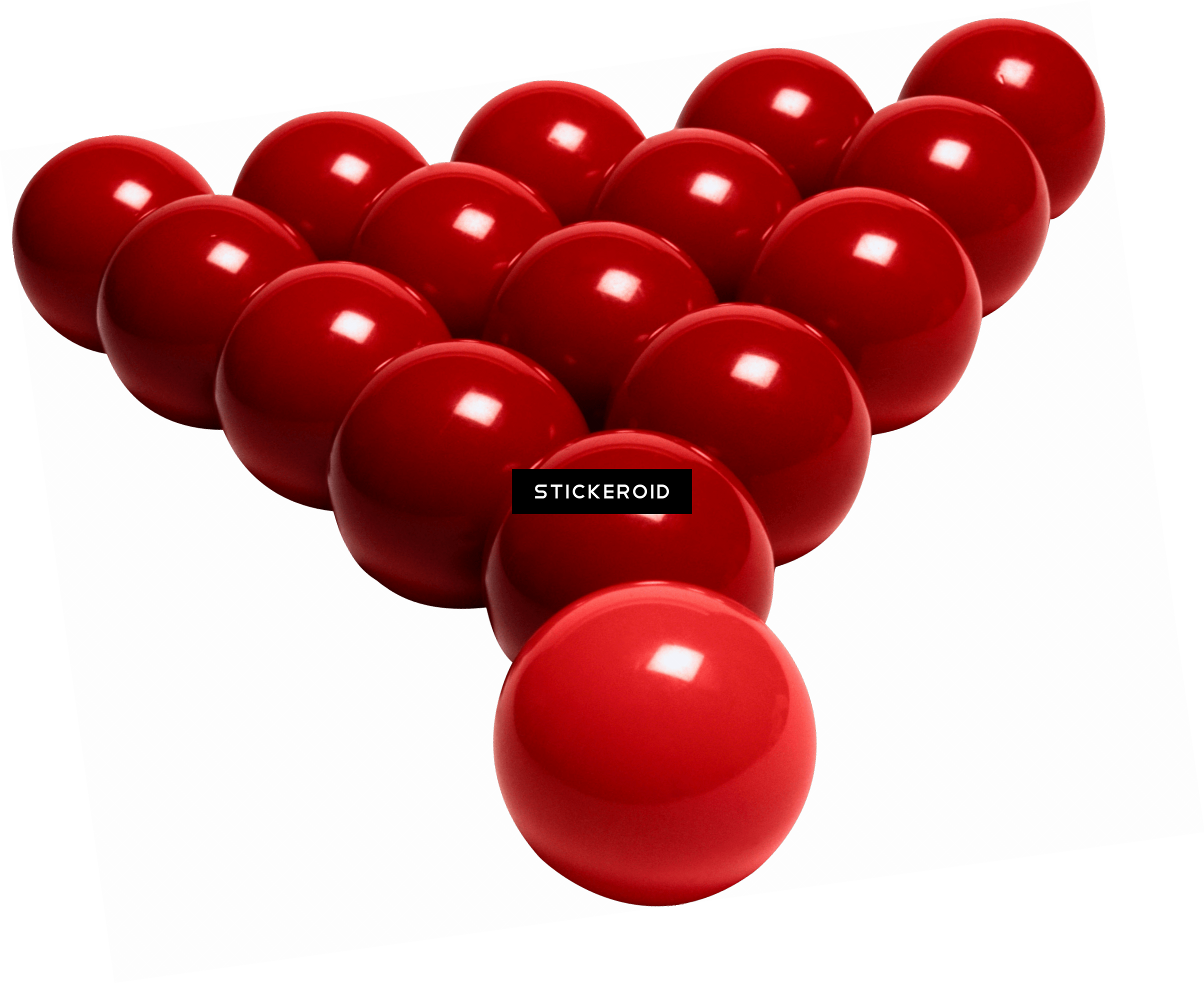 Billiard Red Balls (2408x1966), Png Download