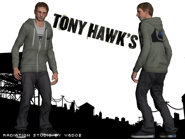 Gta Sa Tony Hawks Skin (640x480), Png Download