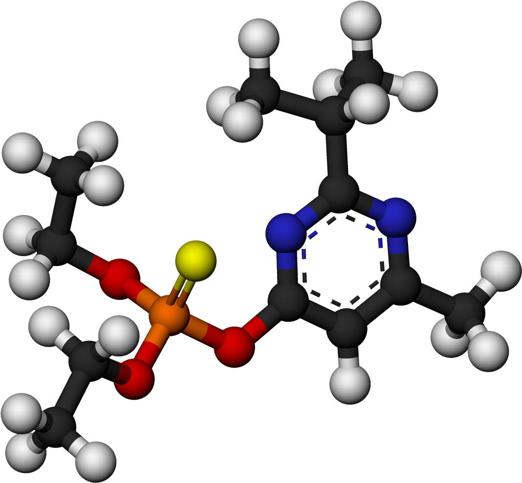 Diazinon Molecule 3d Balls By Ahrls (1100x1021), Png Download