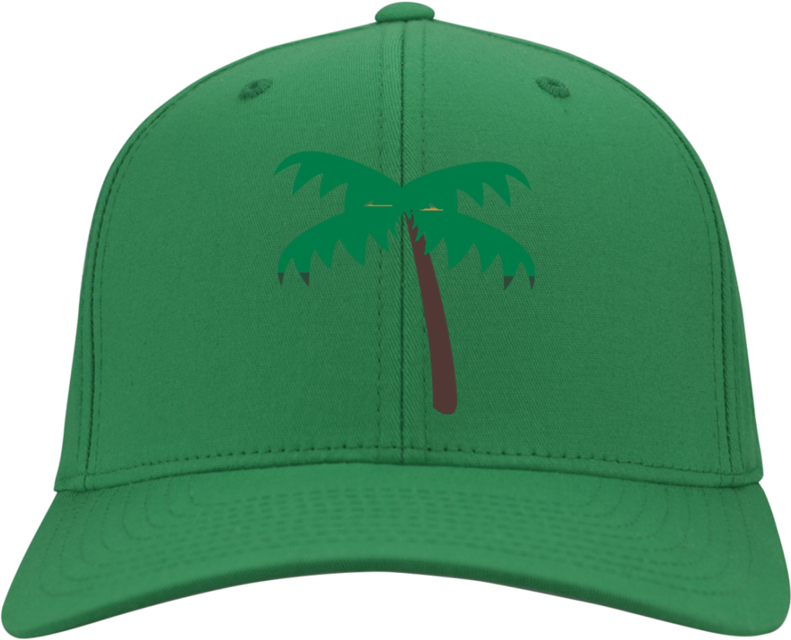 Palm Tree Emoji Stc10 Sport-tek Dry Zone Nylon Cap (1155x1155), Png Download