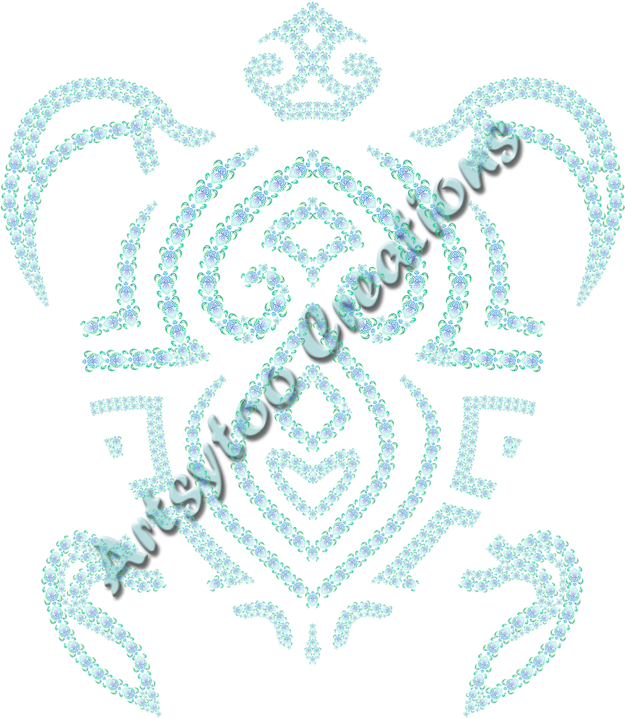 Tribal Tribal Turtle (900x1030), Png Download