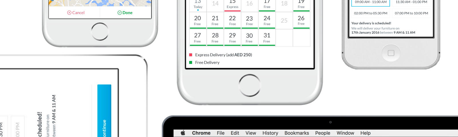 Scheduled Furniture Delivery For Home Centre (1600x480), Png Download