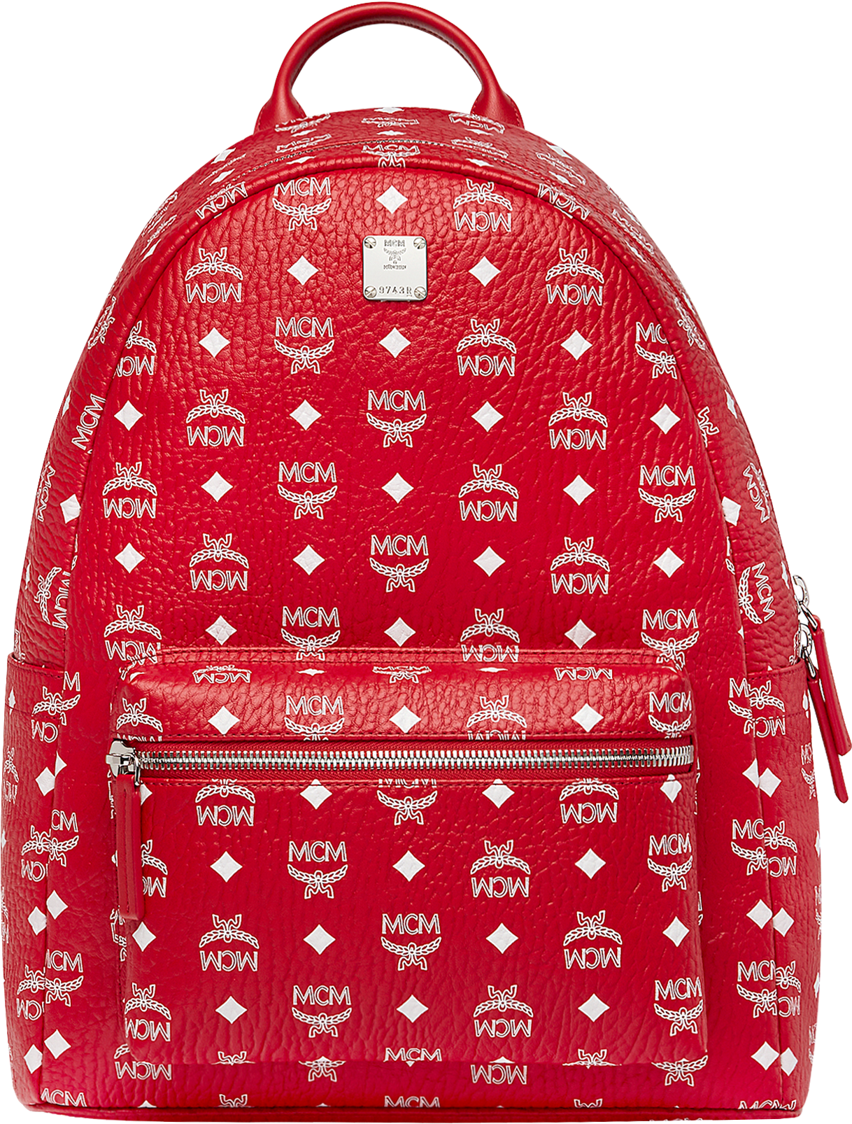 Mcm Stark Backpack In White Logo Visetos (2000x2164), Png Download