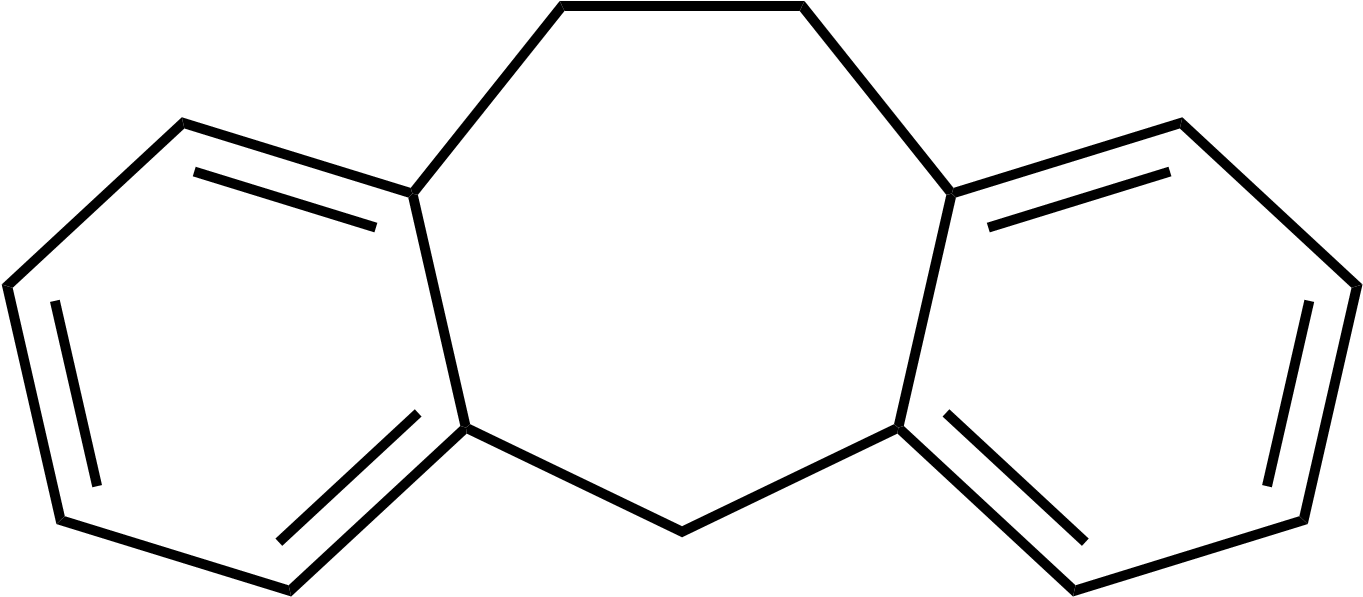 Fichier - Dibenzocycloheptene (1427x662), Png Download