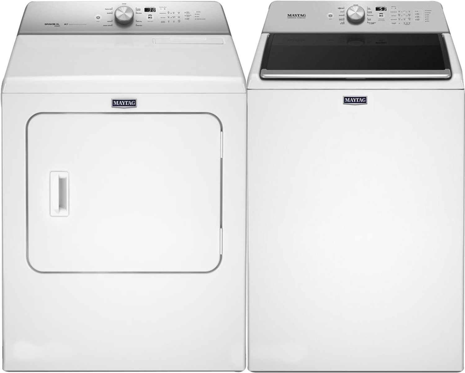 Maytag® Top Load Laundry Pair White Malaumedb766fw (1800x1800), Png Download