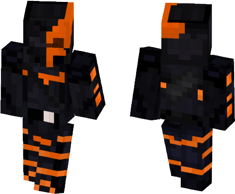 Deathstroke Dceu - Minecraft Spiderman Skin Noir (584x497), Png Download