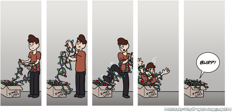 Hey, Did You Know That Drawing Christmas Lights Is - Cartoon (980x479), Png Download