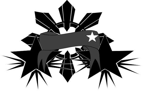 Gray & Black Pinoy Sun Clip Art - Pinoy Symbols (600x382), Png Download