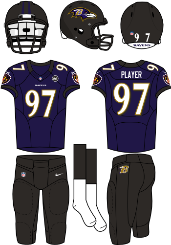 Baltimore Ravens - Baltimore Ravens Uniform Png (357x500), Png Download