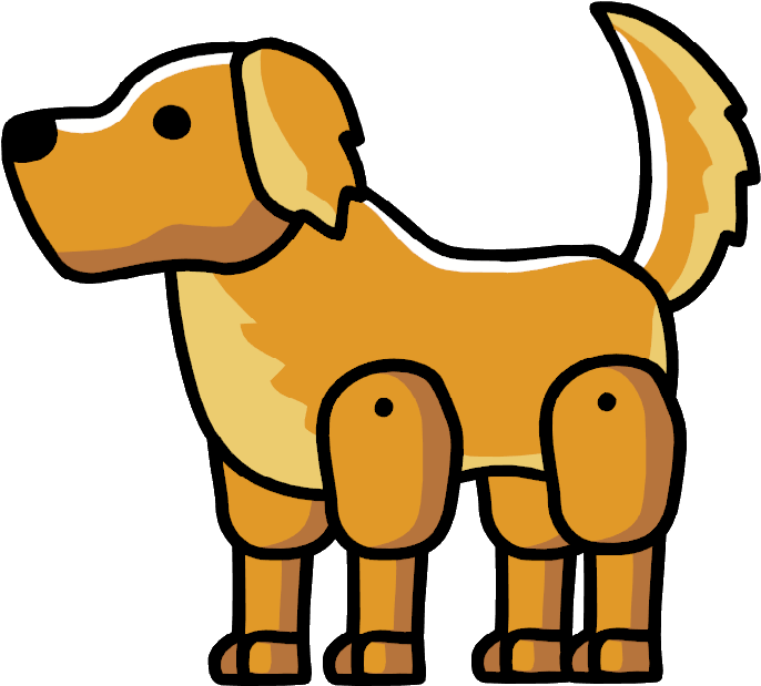 Golden Retriever - Cartoon Golden Retriever Png (696x633), Png Download