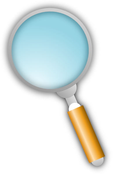 Magnifying Glass Clipart (390x598), Png Download