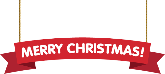 Merry Christmas Banner Png (666x301), Png Download