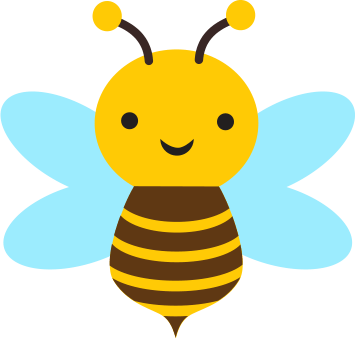 Cute Bee Clip Art (355x339), Png Download