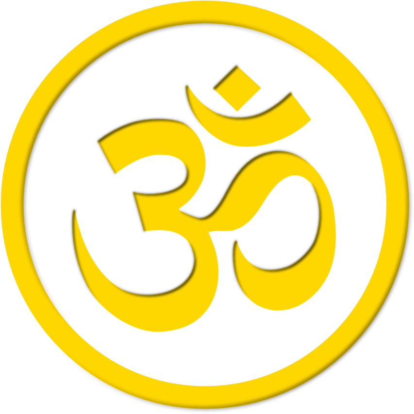 Aum Om Simbolo Symbol Yoga Namaste Peace Gold 1 999px - Hinduism (999x999), Png Download