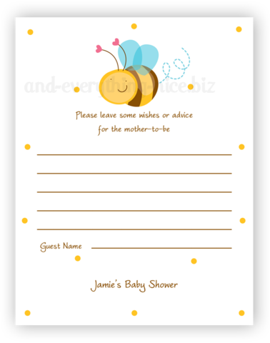 Cute Bee • Advice Or Wishes Card - Valentine (378x480), Png Download