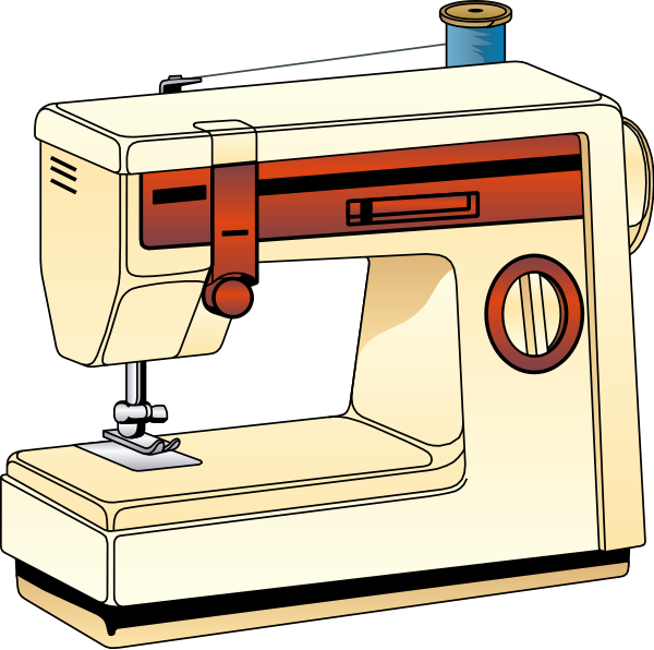 Sewing Machine 02 Clipart Png (600x596), Png Download