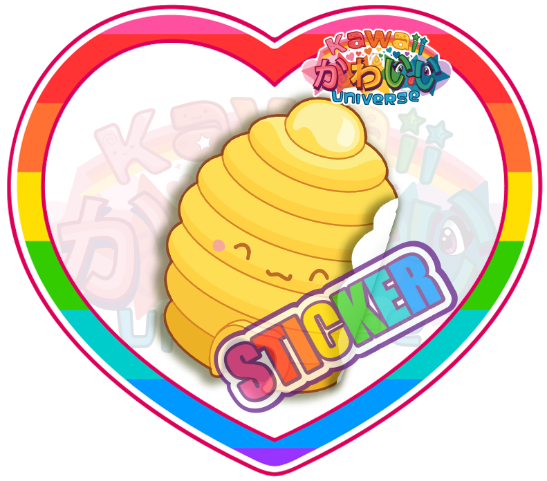 Cute Bee Hive Sticker - Stickers Tradition Usa Png (800x800), Png Download