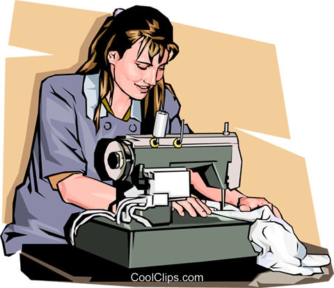 Download Woman With A Sewing Machine Royalty Free Vector Clip - Health ...