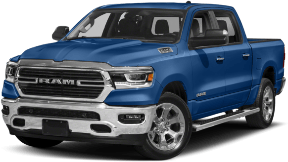 2019 Ram 1500 Blue - 2019 Ram 1500 Big Horn Crew Cab (640x352), Png Download