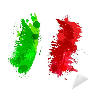 Colored Splashes In Abstract Shape, Italian Flag Sticker - Flag Of Italy (400x400), Png Download