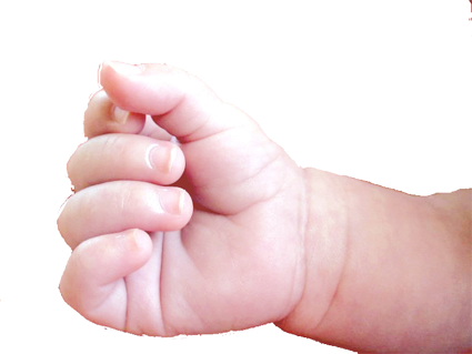 Tim Hand Cropped Png 15cm Copy - Baby (425x319), Png Download