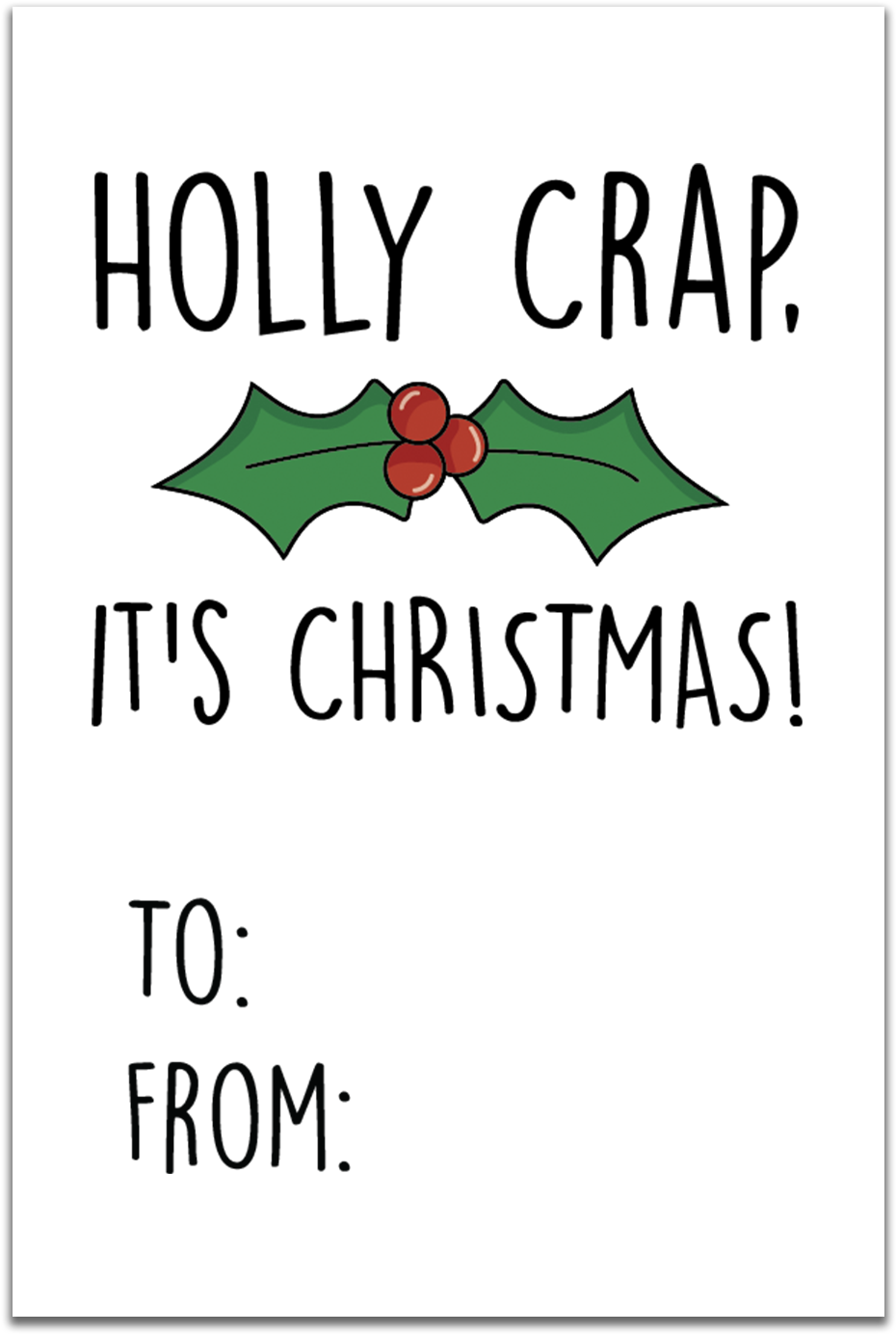 Gt012 Holly Crap, It's Christmas Gift Tags - Cafepress Promoted To Grandpa Tile Coaster (1059x1562), Png Download