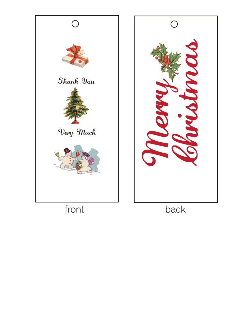Vintage Christmas Gift Tags (1000x1429), Png Download