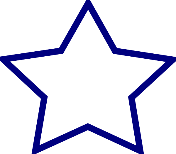 Blue Star Svg Clip Arts 600 X 525 Px (600x525), Png Download