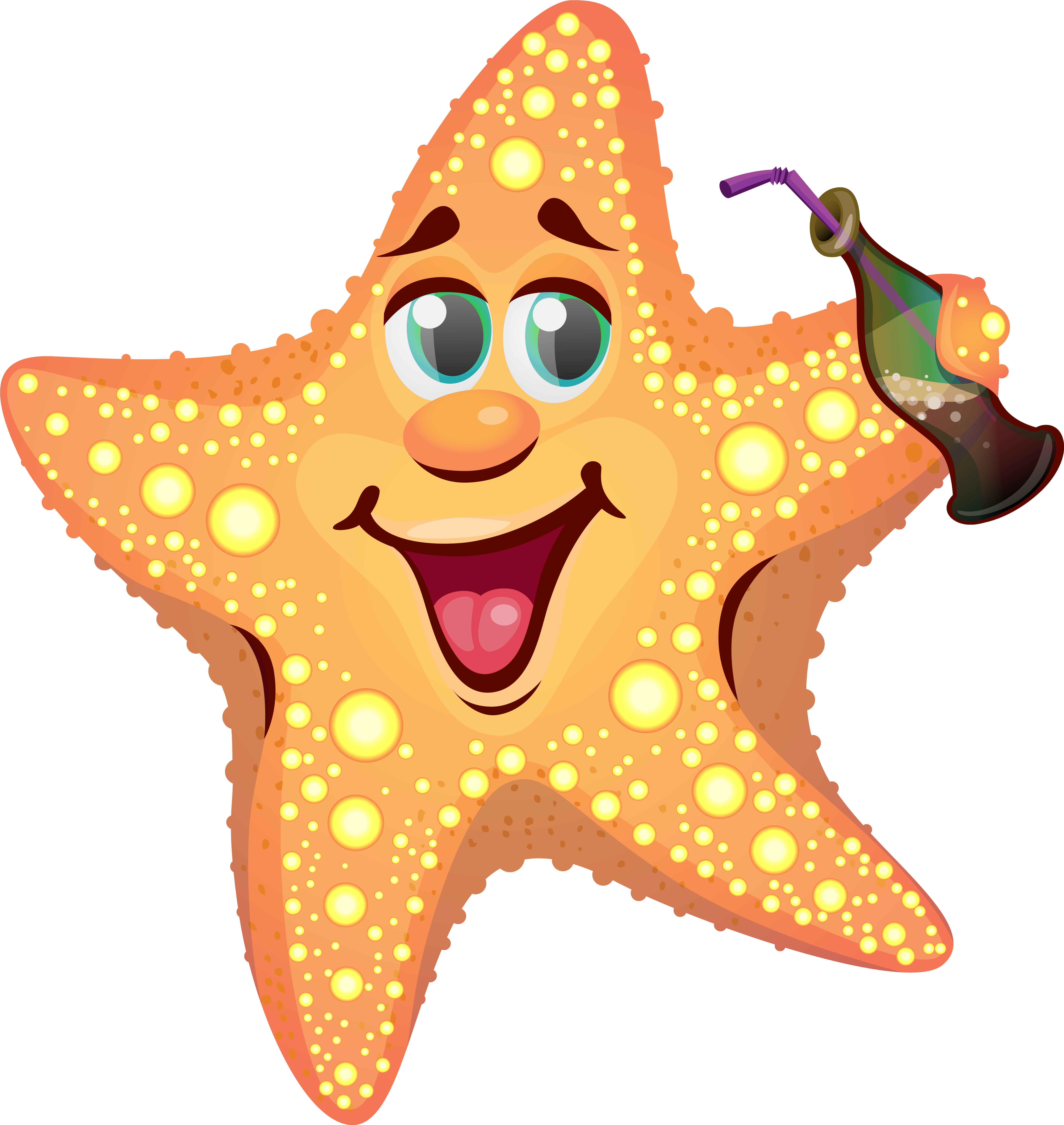 View Full Size - Free Star Fish Clipart (5881x6218), Png Download