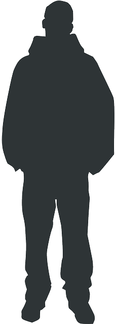 Outline, People, Man, Silhouette, Person, Human, Body - Transparent Human Silhouette Png (320x640), Png Download