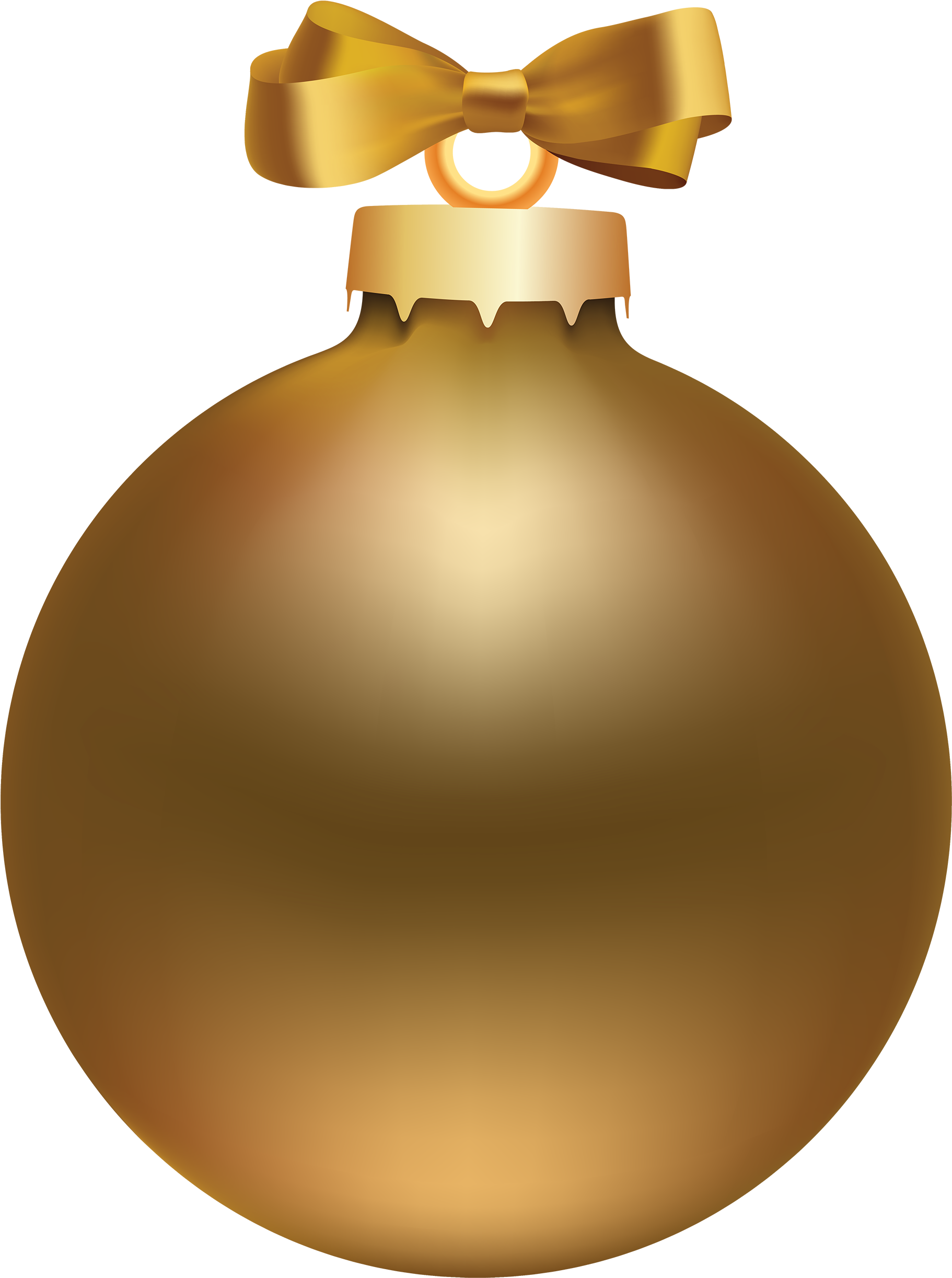 Golden Style Christmas Ball Png Clipart - Christmas Day (1863x2500), Png Download