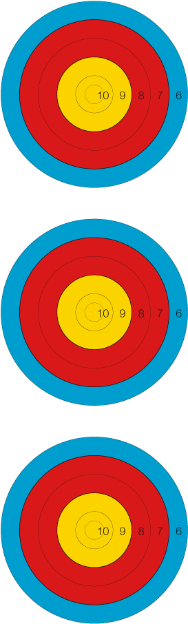 Archery At The Olympic Games - Indoor Archery Target (350x982), Png Download