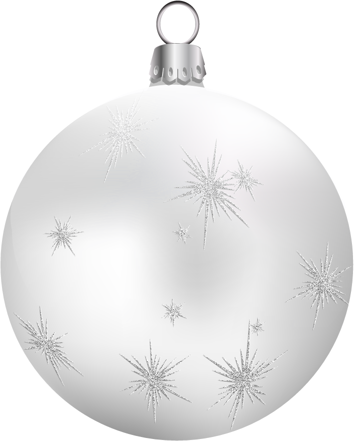 White Christmas Ball Png (752x900), Png Download