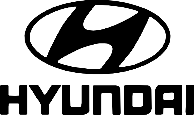Hyundai - Hyundai Logo Black Png (679x402), Png Download