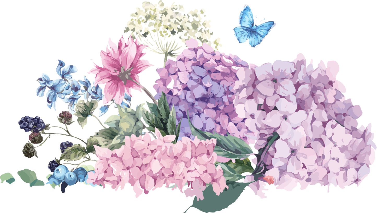Hydrangea Wedding Invitation Stock - Jerrybox 5-inch Double-sided Tabletop Mirror, Romantic (1444x815), Png Download