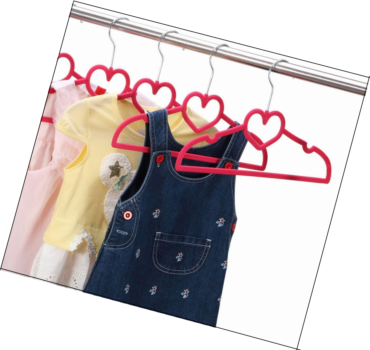 10pcs Velvet Clothes Hanger - Pocket (1224x1224), Png Download