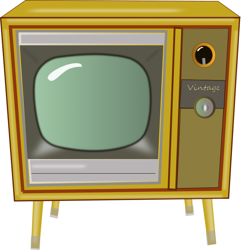 Vintage Tv By Laurianne Here Is A Picture Of A Vintage - Vintage Tv Furniture Clipart (773x800), Png Download