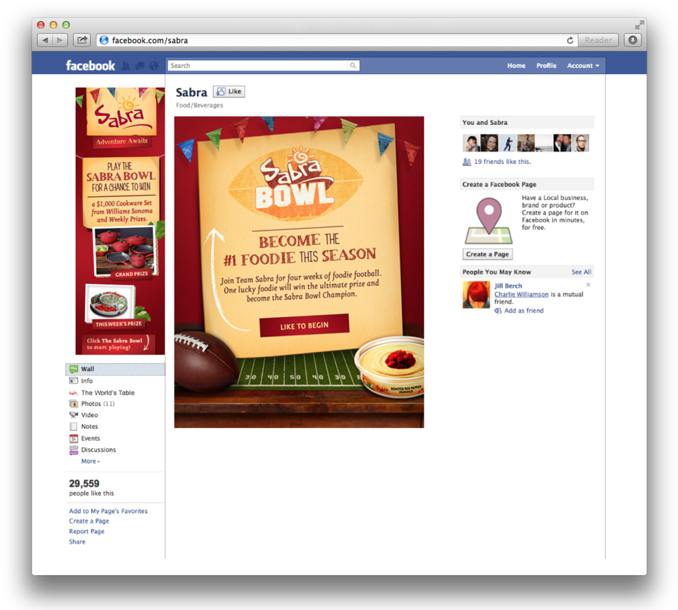 Sabra Facebooksuperbowl (1000x895), Png Download