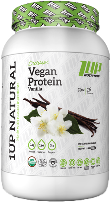 1up Nutrition Vegan Vanilla Protein Powder (1111x736), Png Download